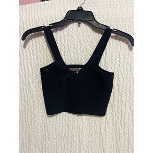 GUESS Black Stretchable Cropped Top